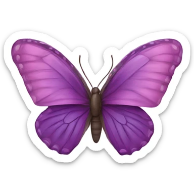 Butterfly purple and rose  sticker