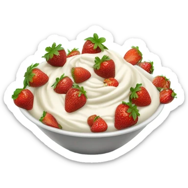 Fresas con crema sticker