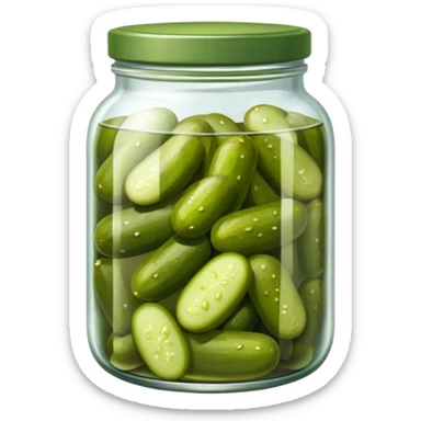 Pickles jar on bed sticker