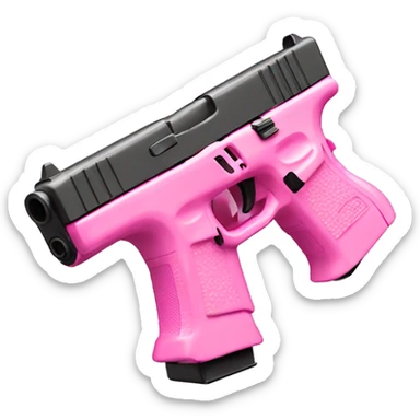 pink Glock with bows sticker
