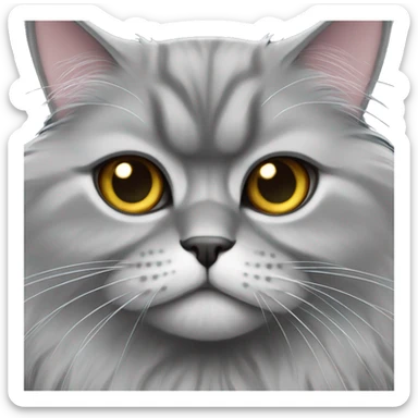 A grey Persian cat  sticker