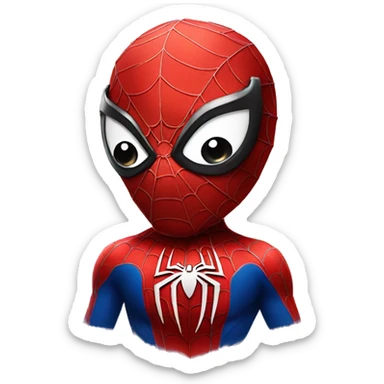 spider man with heart eyes sticker