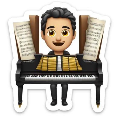 spanish man playing the organ sticker