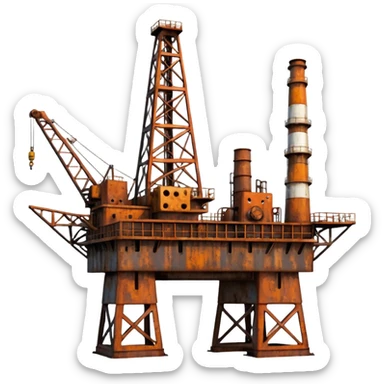 simple oil rig sticker