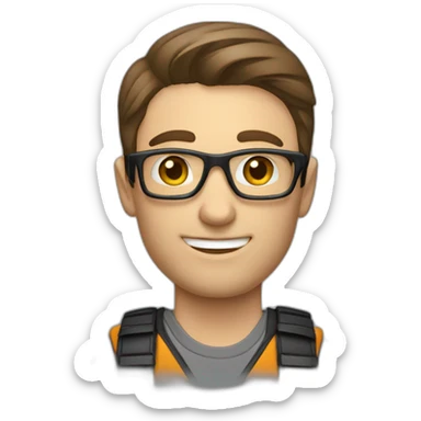 Male Photographer Caucasian brunette sticker