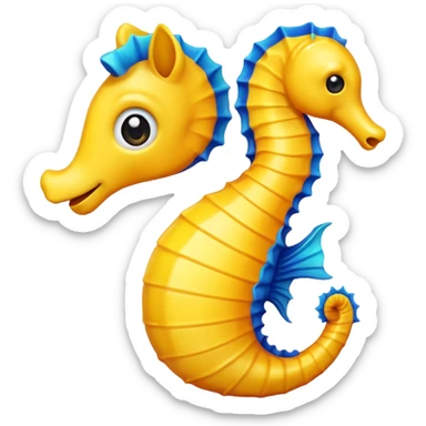 Emoji seahorse sticker