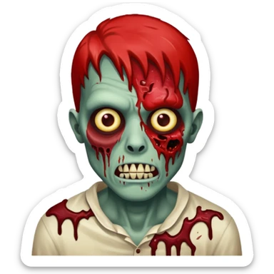 Blood Red river zombie sticker