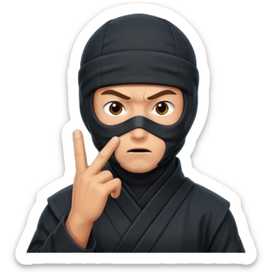 foto do Ninja ele mandando calar a boca sticker