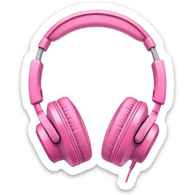 Unos audífonos rositas sticker
