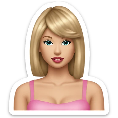 Taylor Swift with Nicki Minaj sticker