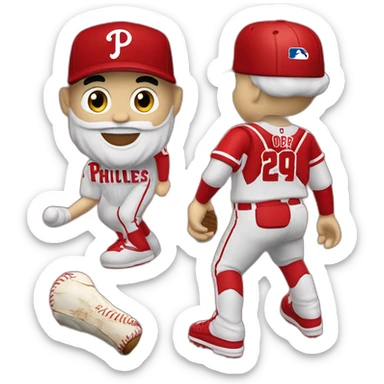 Phillies red Oktober sticker