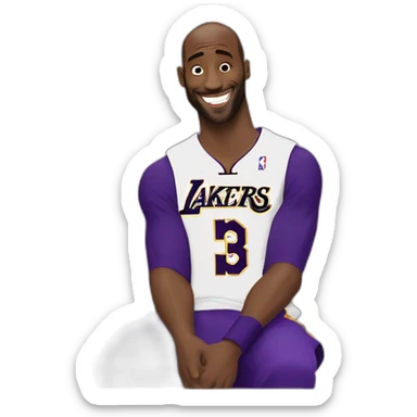 Kobe Bryant laughed while sitting in a helicopter sticker