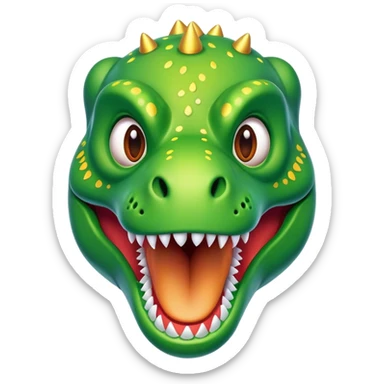 festive funny t-rex face sticker