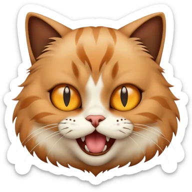 Cat taking a crazy shit sticker