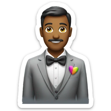 a Gay headhunter with bow tie sticker