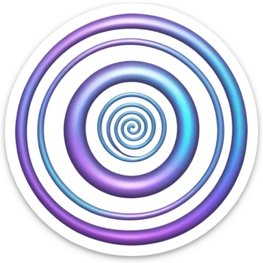 Psychic spiral icon sticker