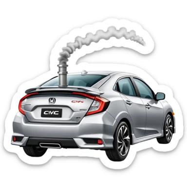 Honda Civic 1.6 İes egzozlu sticker