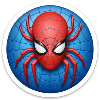 Create spider man logo emoji sticker