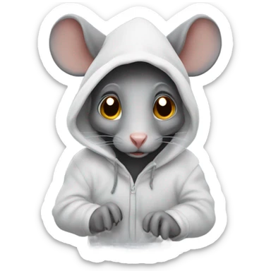 Rat with a hoodie sticker