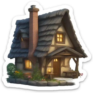 Cozy cottage Core sticker