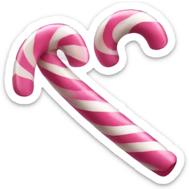 Pink and white candy cane sticker