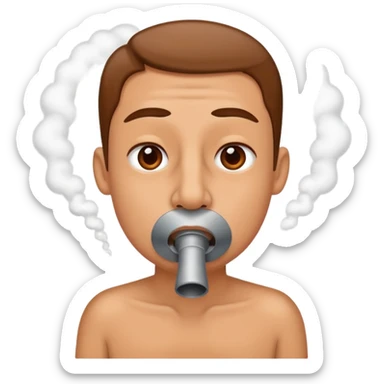 A nose that inhales exhaust fumes  sticker