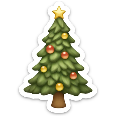 Beige aesthetic christmas tree sticker