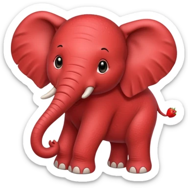 Hazme un elefante con piel de fresa sticker