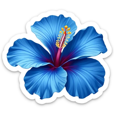 Blue hibiscus  sticker