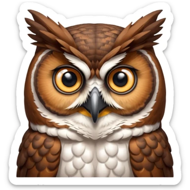 great horned owl sticker
