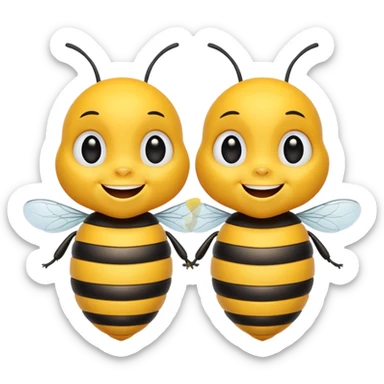 happy birthday bees  sticker