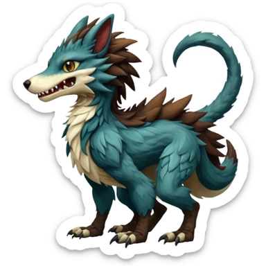 Vernid-Sergal-Grem2-Wickerbeast-Bagbean-animal-fusion-hybrid-creature sticker