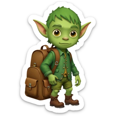 Goblin kid school  bag  sticker