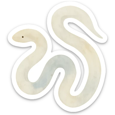 watercolor art style snake sticker