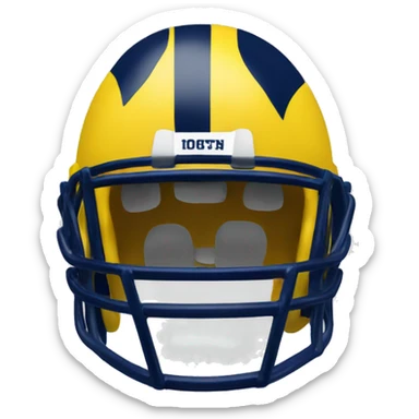Michigan football helmet sticker