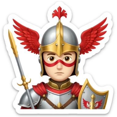polish husaria miliatry unit, make him with a face like is the best fighter of all times sticker