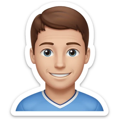  patriots football player number 10 brown hair pale blue eyes sticker