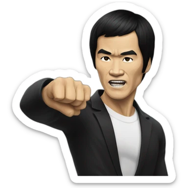 Bruce Lee fighting macron  sticker