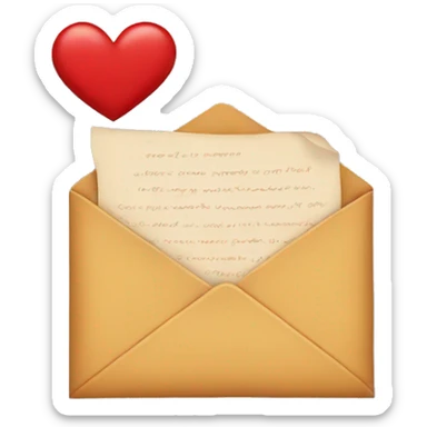 Love letter sticker