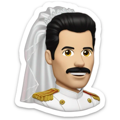 Freddie mercury with bridal sticker