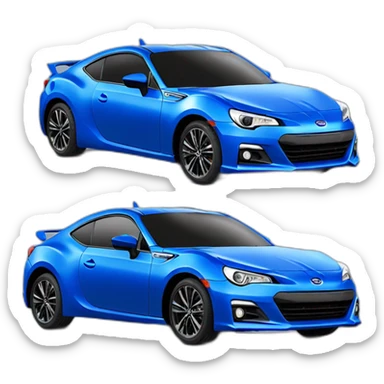 Blue Subaru BRZ sticker