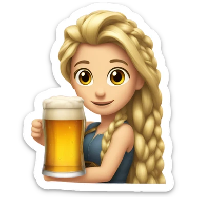 glass of beer, drink rapunzel sticker