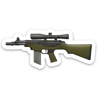 military rifle sticker