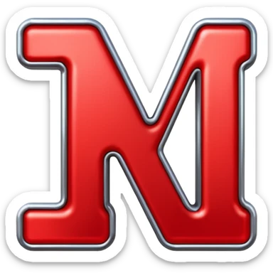 Red chain link logo in the shape of the letter K sticker