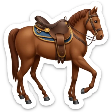Horse with Cossack saddle sticker