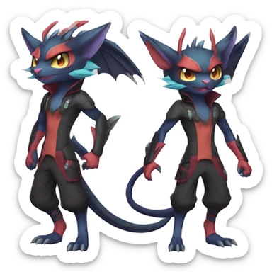  Kawaii Edgy Cool Beautiful Noivern-Nargacuga-Litten full body sticker