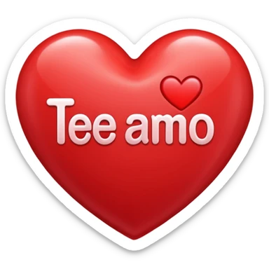 Heart that says te amo sticker