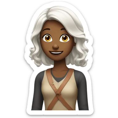 pretty girl saying yes sticker