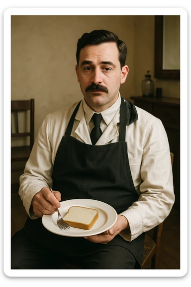 sartarosh xonada shunchaki tarelka v vilka ushlab utirsin tarelkada esa faqat non bulsin kayfiyati xam urtacha bulsin xursan bob ketmasin sticker