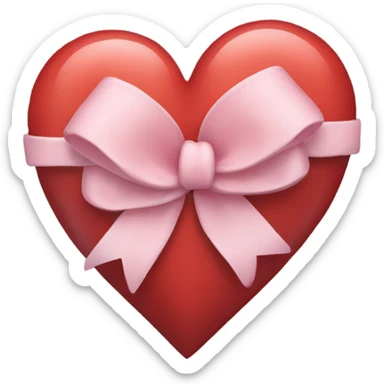 Heart with aesthetic bow sticker